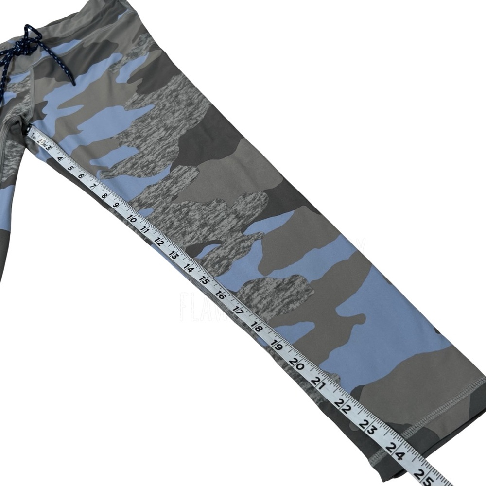 aerie Camo Leggings Drawstring Chill Play Move Gym Workout Gray Blue Medium M - Picture 14 of 15